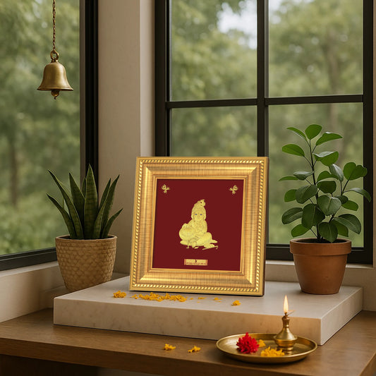 Prima Art Bal Gopal 24K Gold Sheet Artwork Frame best for festival and corporate gifting 