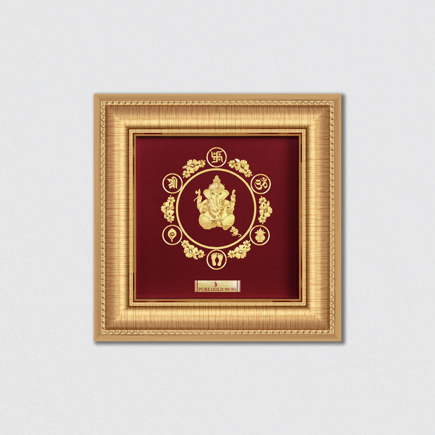 Lord Ganesha with Symbol Wall Art Decor for Gifting, living room, Bedroom, Drawing room and Office