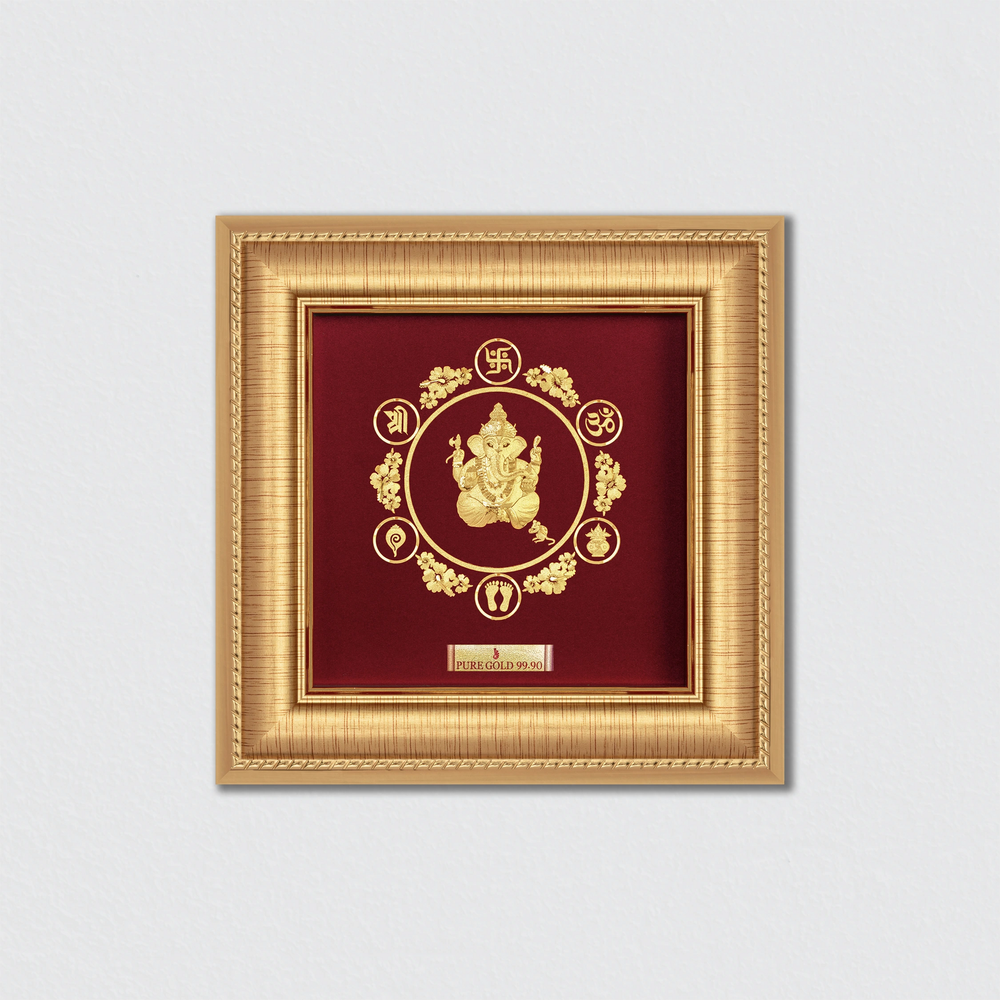 Lord Ganesha with Symbol Wall Art Decor for Gifting, living room, Bedroom, Drawing room and Office