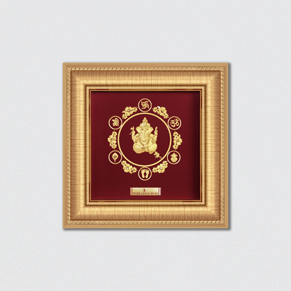 Lord Ganesha with Symbol Wall Art Decor for Gifting, living room, Bedroom, Drawing room and Office