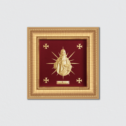 Jesus 24k Gold photo frame artwork, best for gifting and home decor.