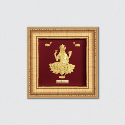 Laxmi Ji Gold Photo Frame for Gifting and Home Decor and Home Temple