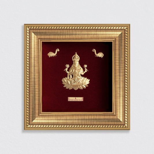 Prima Art Lakshmi ji Gold Frame best as table top , temple shelf , wall hanging.
Perfect for festival and corporate gifting 