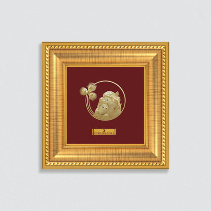 Prima art 24K gold Radha Krishna frame– perfect for home decor and gifting. Perfect Wall hanging & Tabletop frame. 