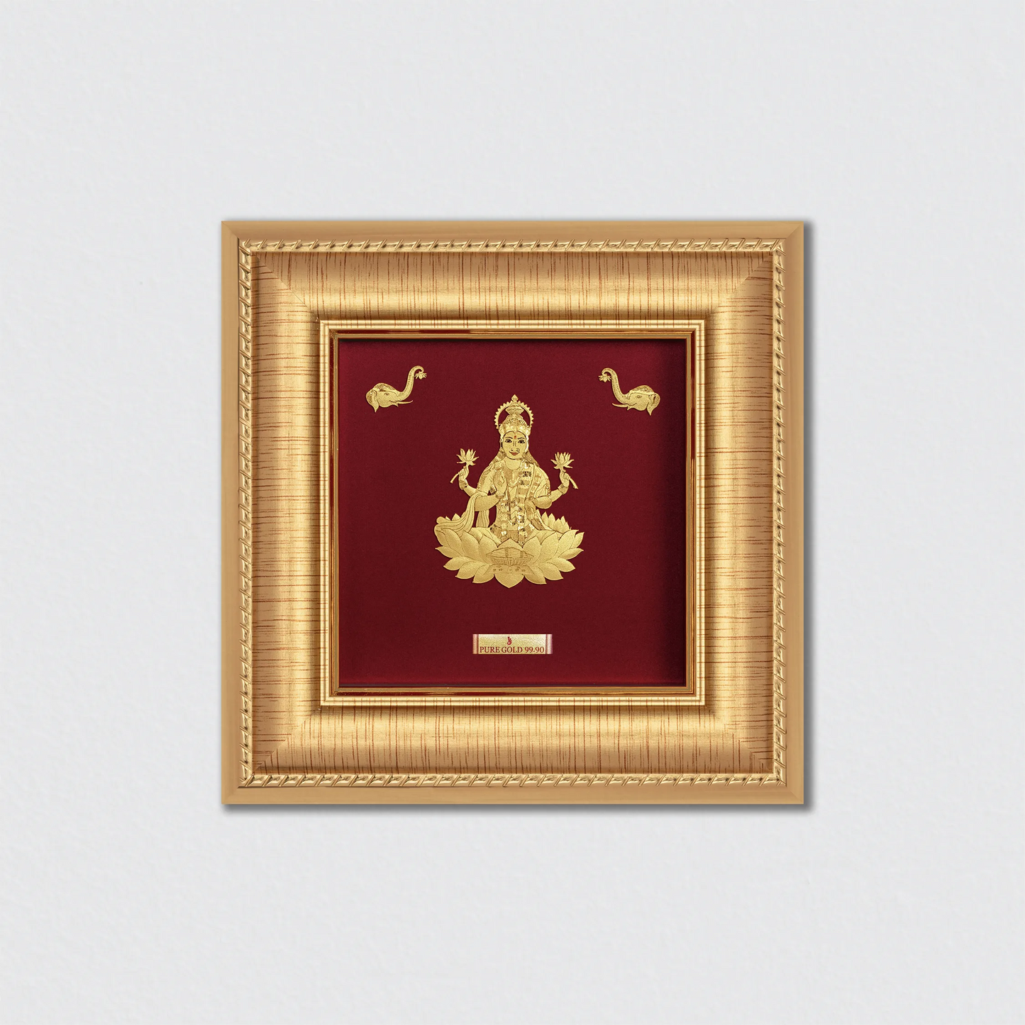Lakshmi ji gold photo frame for gifting and home decor and home temple