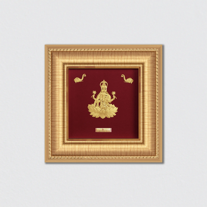 Lakshmi ji gold photo frame for gifting and home decor and home temple
