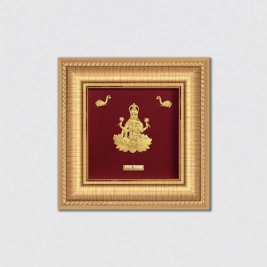 Lakshmi ji gold photo frame for gifting and home decor and home temple