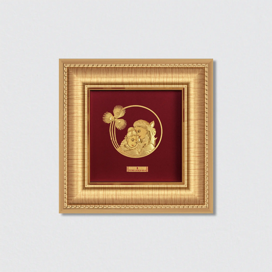 Prima art 24K gold Radha Krishna frame– perfect for home decor and gifting. Perfect Wall hanging & Tabletop frame. 