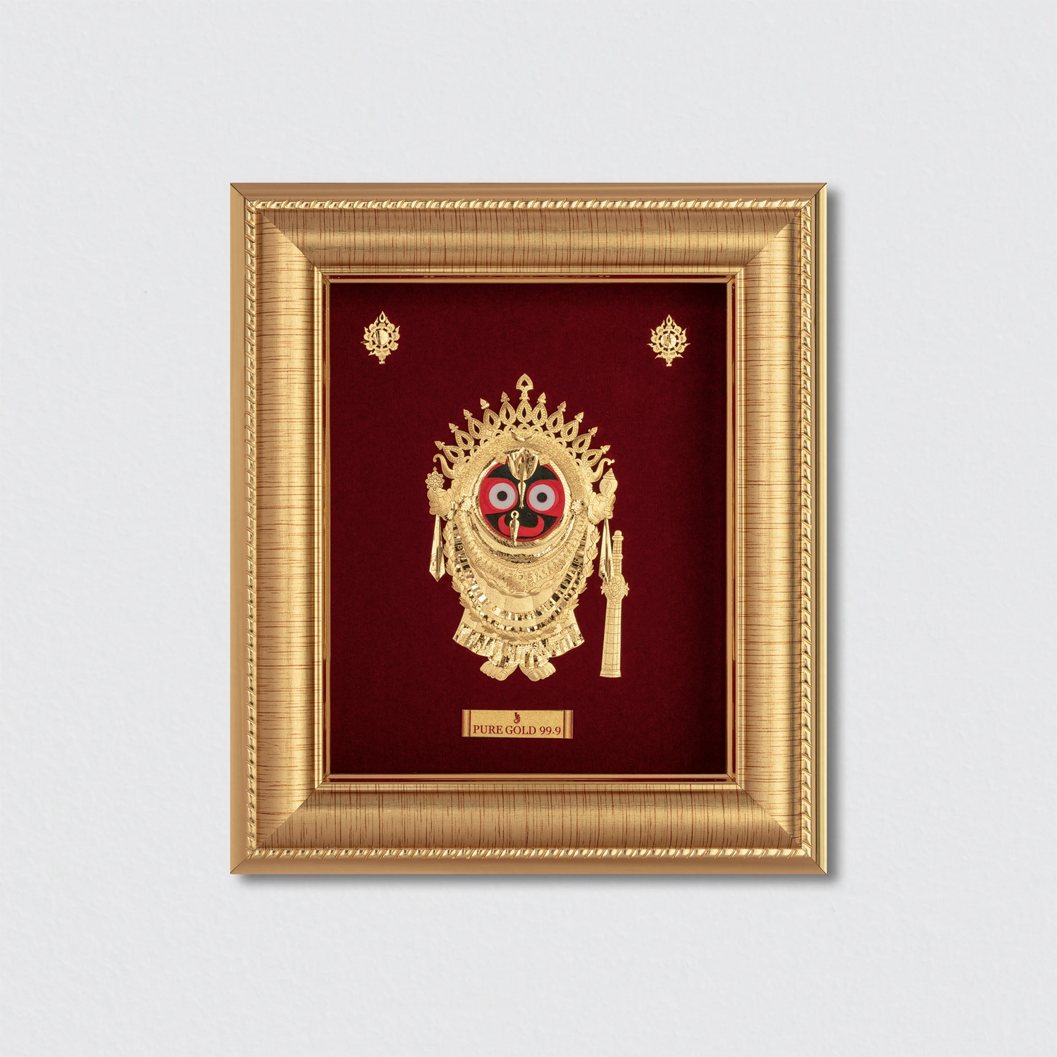 Prima Art Lord Jagannath 24K Gold Sheet Artwork Frame best for festival and corporate gifting 