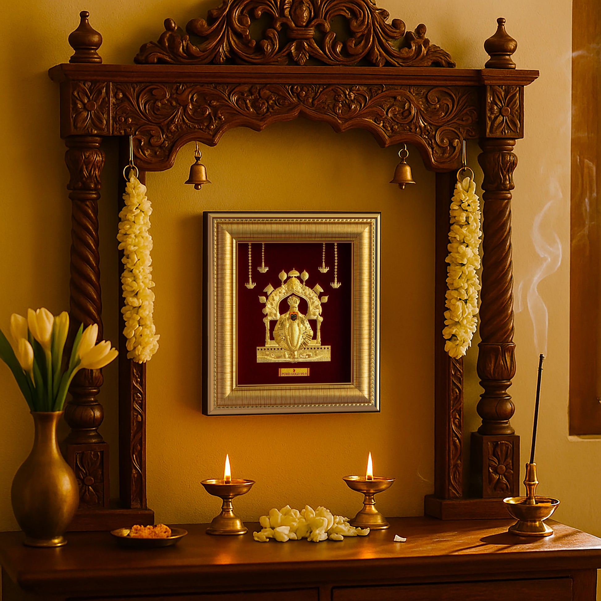 Ambabai Balaji 24K Gold Sheet Frame best for festival and corporate gifting 