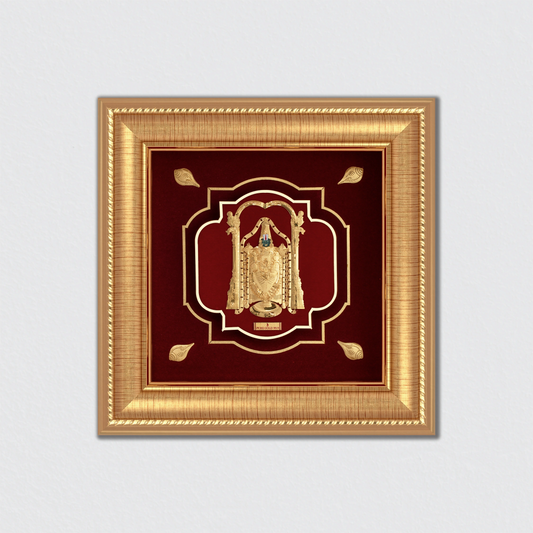 Tirupati Balaji gold wall hanging for home decor and for gifting.