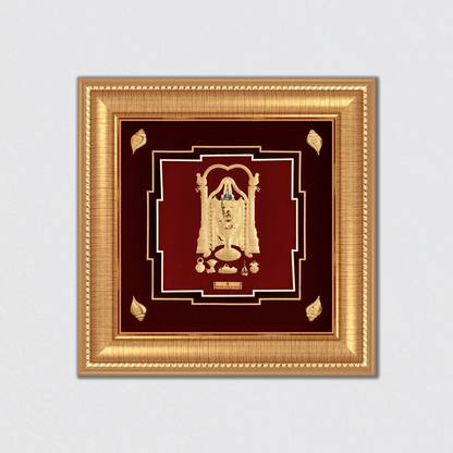 devotional 24K gold Balaji wall frame handcrafted in India
