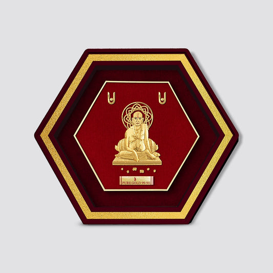 Swami Samarth Gold Plated Tabletop frame 