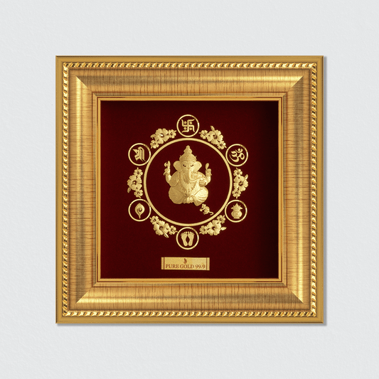 Ganesha with Auspicious Symbol - A8