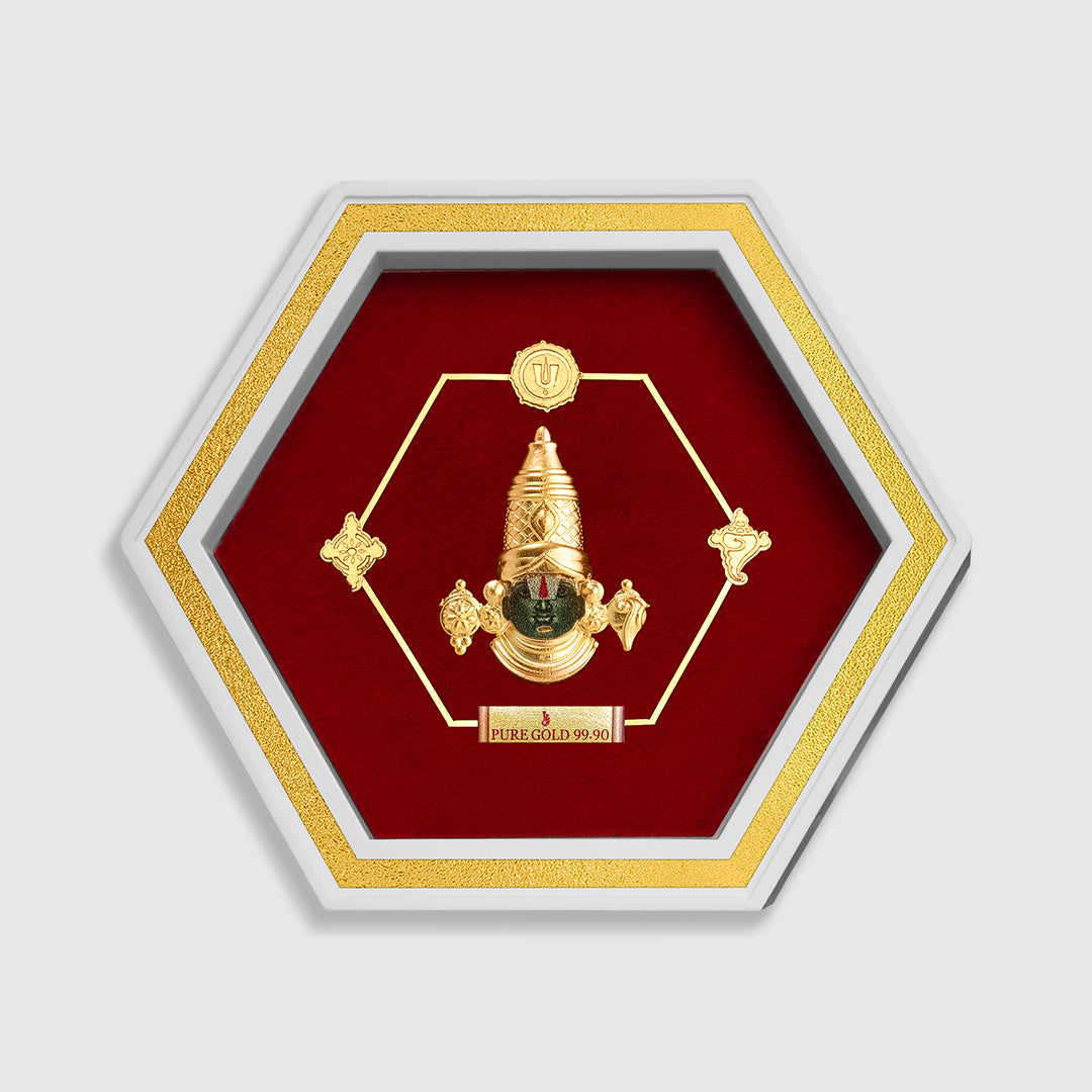 Premium Balaji Tabletop Gold Photo Frame Online for Wedding and Birthday Celebrations Gift