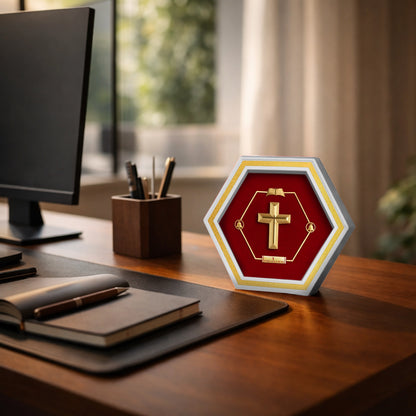 Holy Cross Gold Tabletop Frame Wedding And Housewarming Gift