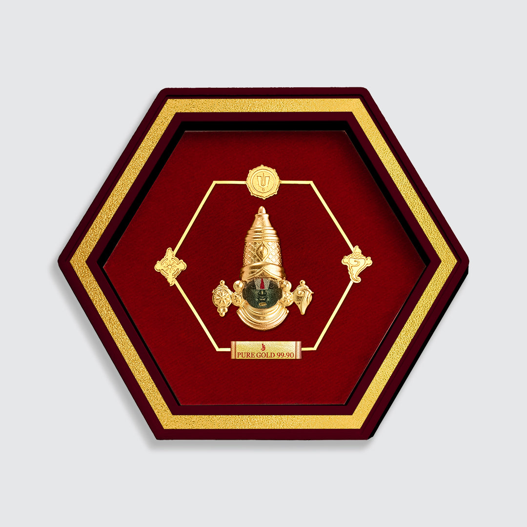 Premium Balaji Tabletop Gold Photo Frame Online for Wedding and Birthday Celebrations Gift