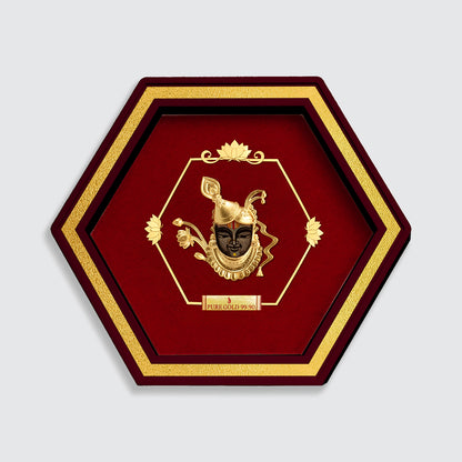 Shreenath ji Devotional Gold Photo Gifts For Weddings, Birthdays, And Housewarmings