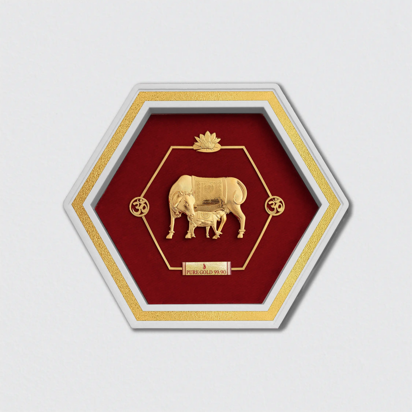 Kamadhenu Gold Tabletop Frame Perfect For Housewarming Celebration