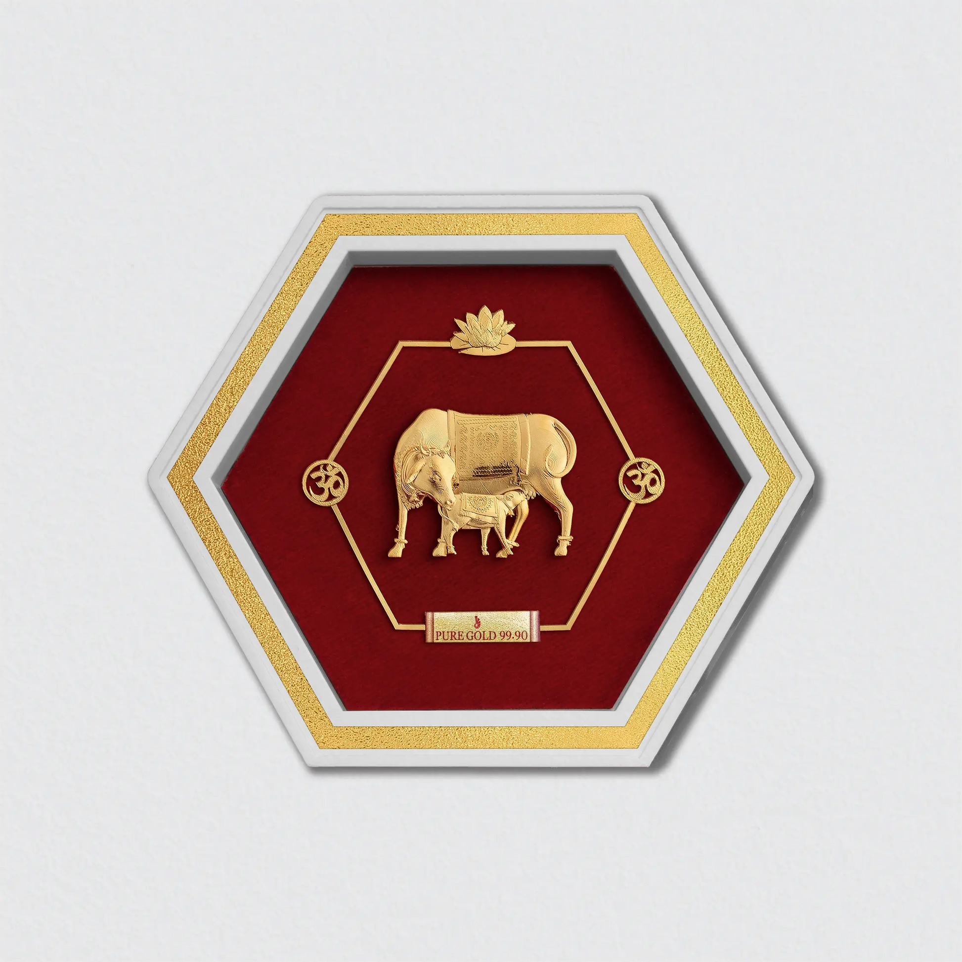 Kamadhenu Gold Tabletop Frame Perfect For Housewarming Celebration