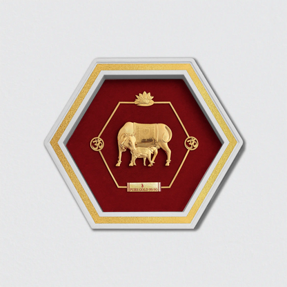 Kamadhenu Gold Tabletop Frame Perfect For Housewarming Celebration