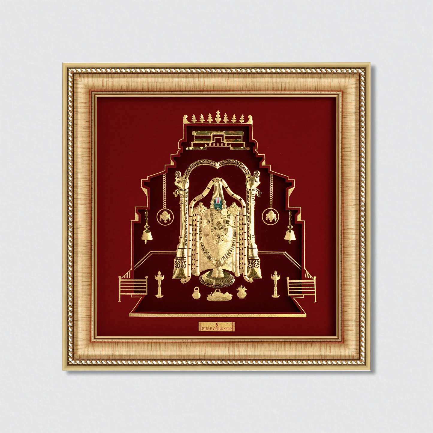 Lord Tirupati Balaji Gold Frame by Prima Art