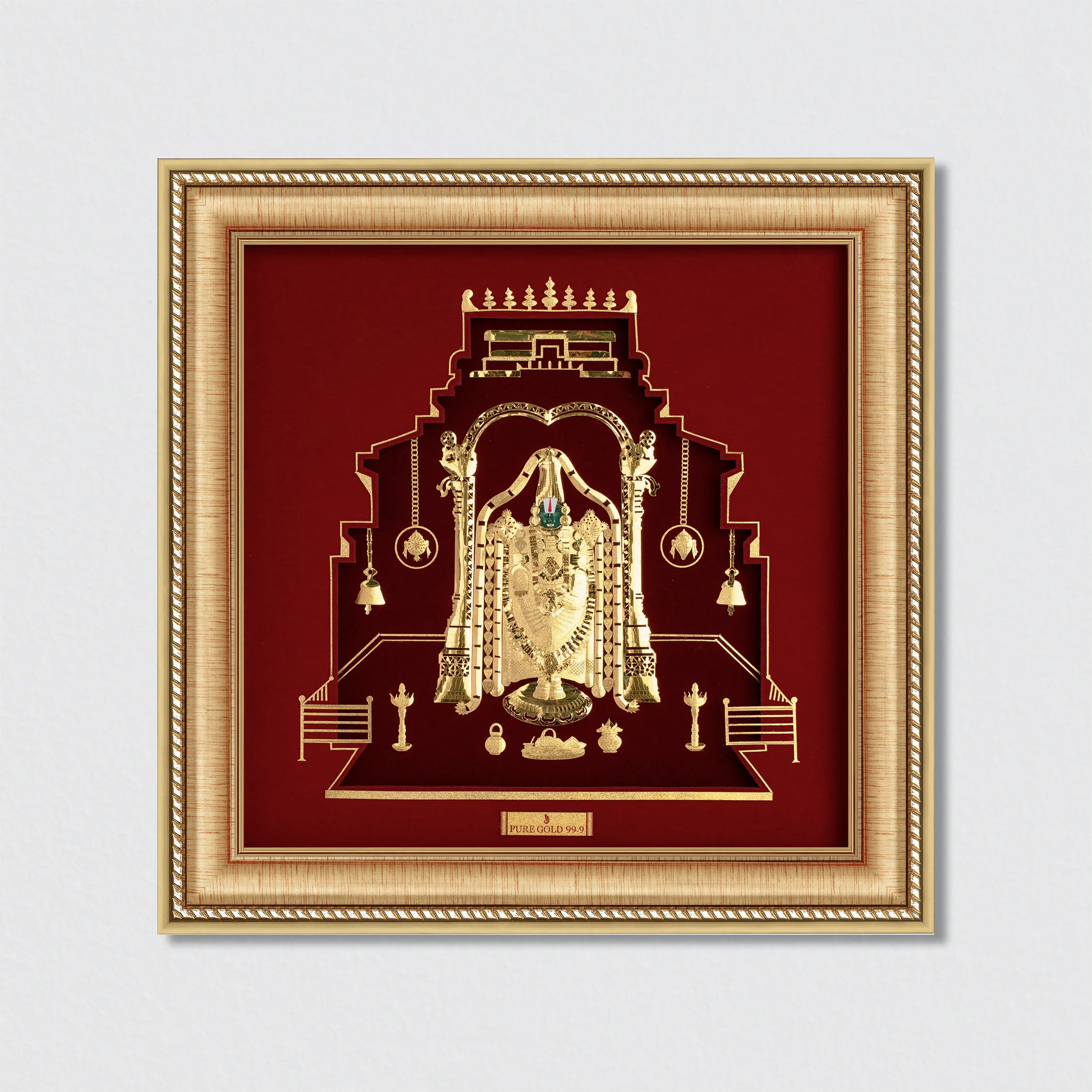 Lord Tirupati Balaji Gold Frame by Prima Art