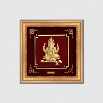 Gold Ganpati frame for housewarming gift