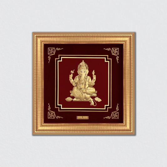 Gold Ganpati frame for housewarming gift