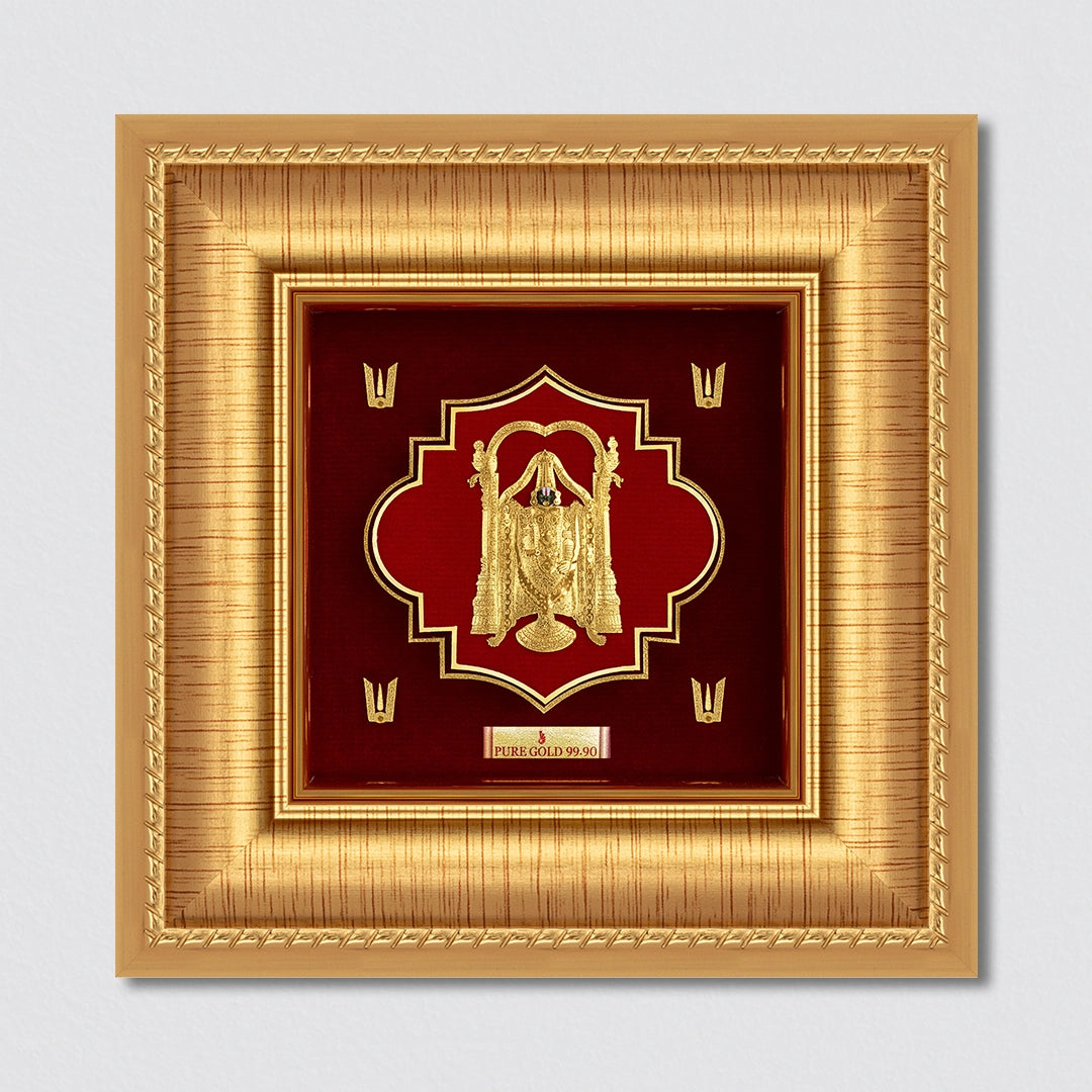 Lord Venkateswara 24K Gold Plated Frame