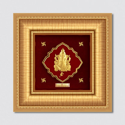 Lord Ganesha 24K Gold Plated Frame