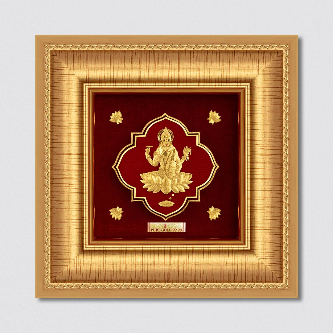 Goddess Lakshmi 24K Gold Plated Frame