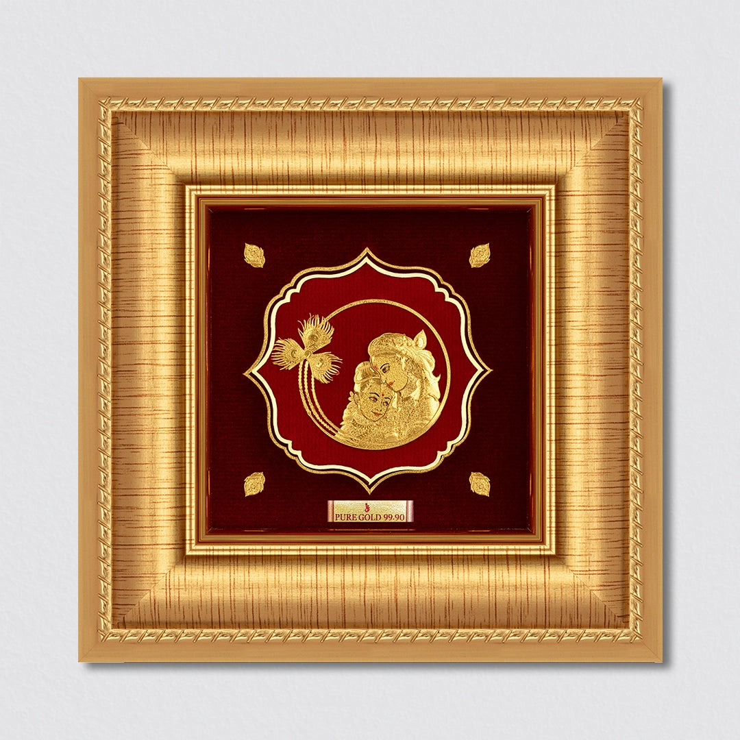 Radha Krishna 24K Gold Plated Frame
