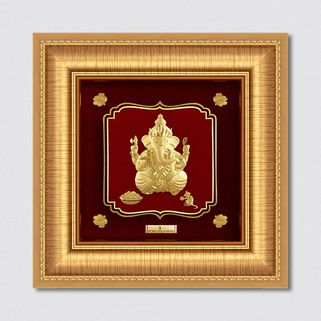 Lord Ganesha Gold Frame