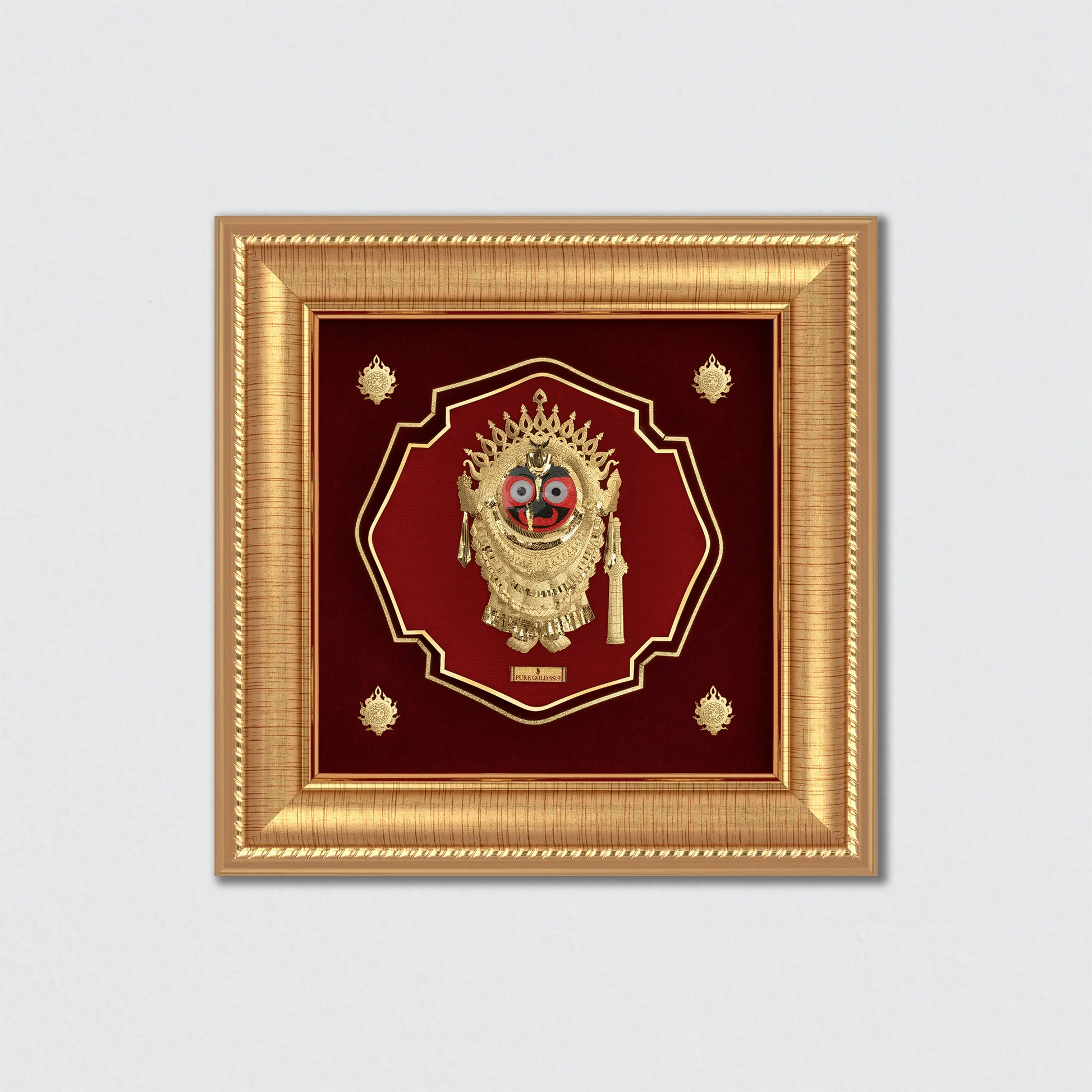 Shri Jagannath 24k Gold Photo Frame Wall Art for living room,Bedroom,Drawing room and Office