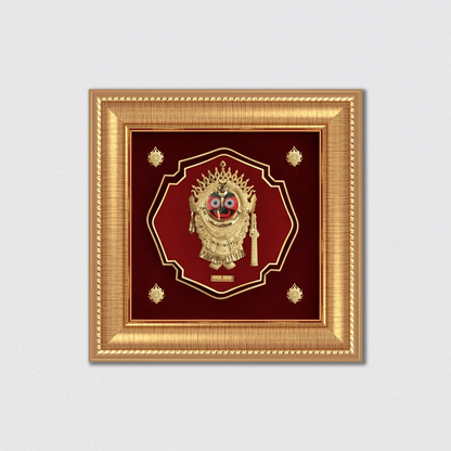 Shri Jagannath 24k Gold Photo Frame Wall Art for living room,Bedroom,Drawing room and Office