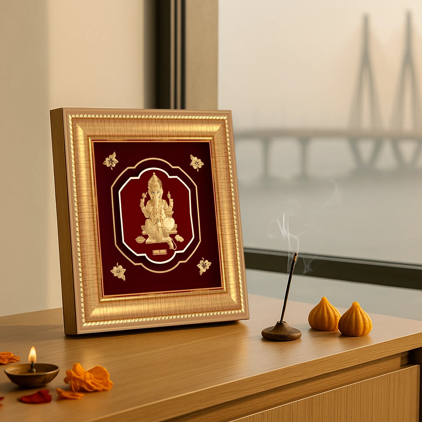 Ganpati housewarming wall frame gifting and home temple.