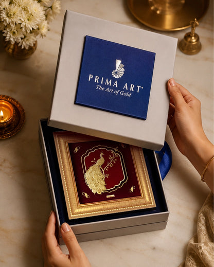 peacock wall art in gold for home decor and housewarming gifting. 