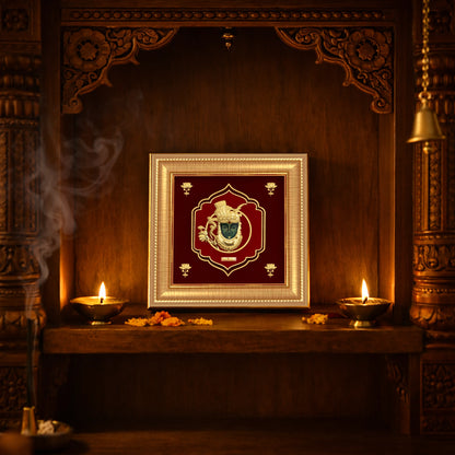 Shrinathi Ji Gold Wall Hanging Photo Frame For Home & Office Decoration