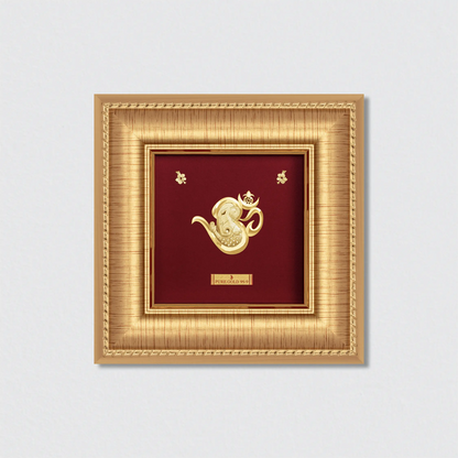 Om Ganesha artwork frame  in gold 