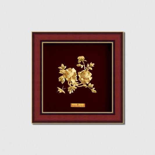 Prima Art Peony 24K Gold Frame best for corporate gifting , tabletop & frame for table.