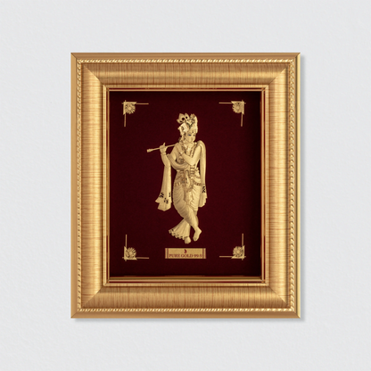 RadhaKrishna 24k Gold Frame , Perfect wall hanging frame, Best For gifting and home decor .