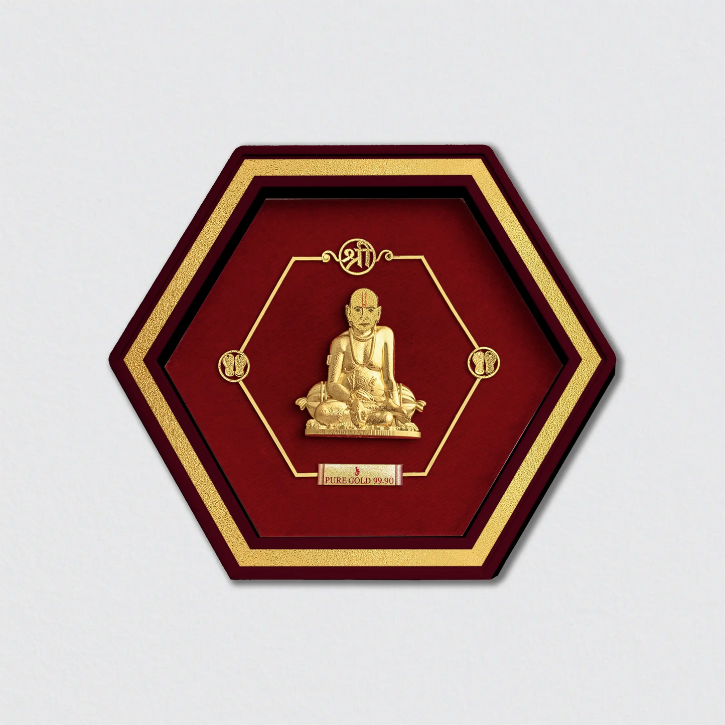 Swami Samarth Gold Frame Ideal For Housewarming Or Office Decor