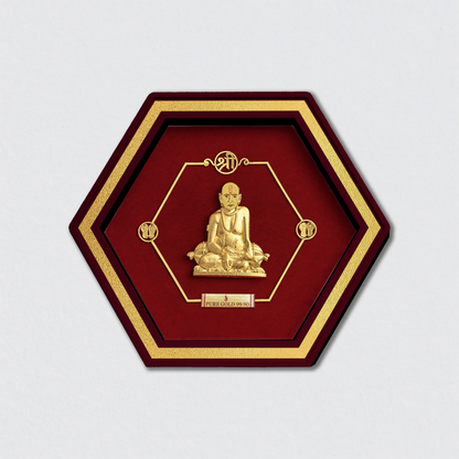 Swami Samarth Gold Frame Ideal For Housewarming Or Office Decor