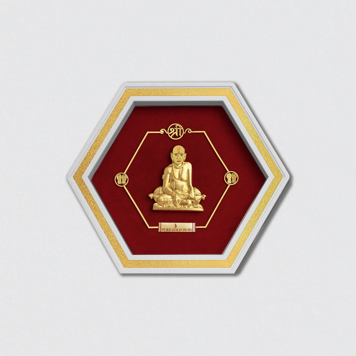 Swami Samarth 24K Gold Devotional Tabletop Frame Perfect For Gifting