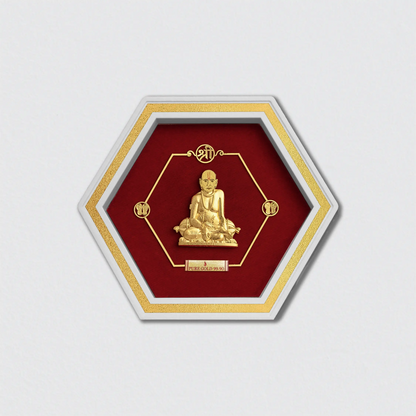 Swami Samarth 24K Gold Devotional Tabletop Frame Perfect For Gifting