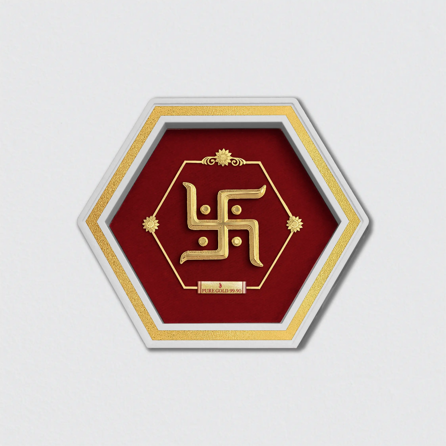 Sacred Swastik 24K Gold Spiritual Frame Corporate Or Personal Gift