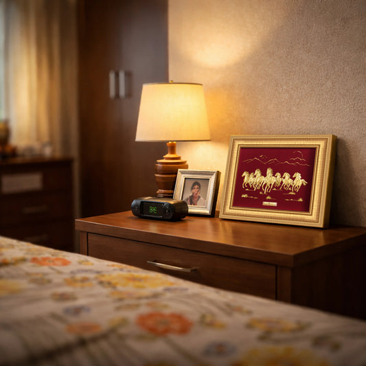 24K Gold Seven Horses Frame – Elegant Corporate Gifts Option