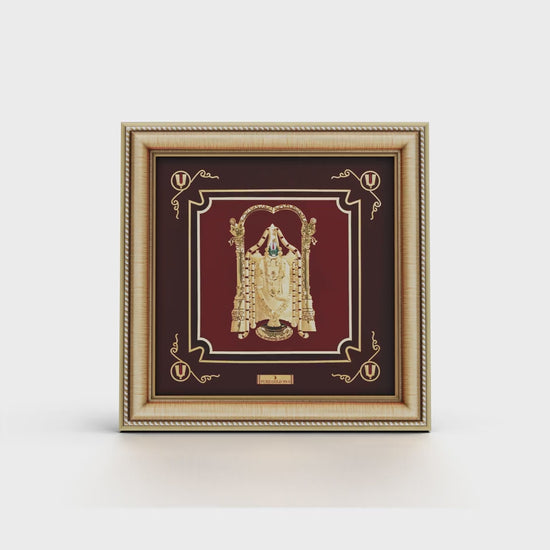 Lord Tirupati Balaji Gold frame by Prima art. Perfect for housewarming and corporate gifting.