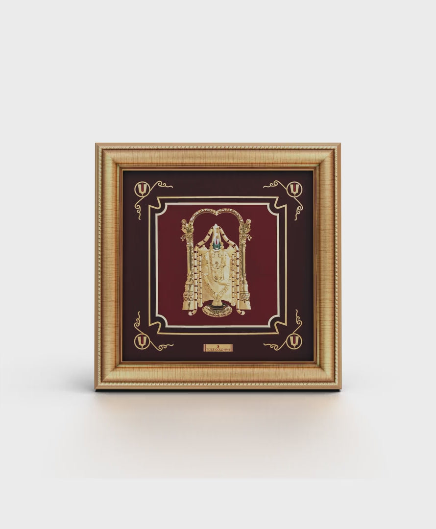 Tirupati Balaji gold wall hanging for home decor and gifting,